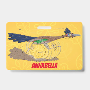 Badge Illustration de dessin animé drôle d'oiseau géocou