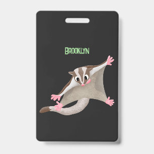 Badge Illustration de dessin animé mignon de planneur de