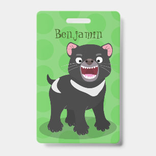 Badge Illustration de dessin animé mignon du diable de T