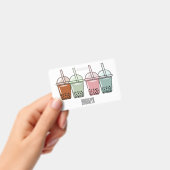 Badge Illustration de dessin animé pour le thé de bulle (Manuel / portable)