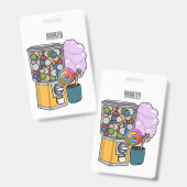 Badge Illustration de dessin de bonbon (Front & Back)