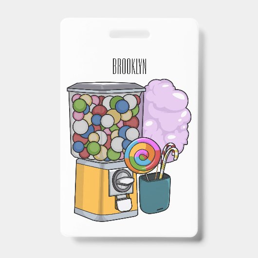 Badge Illustration de dessin de bonbon (Front)