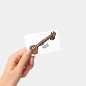 Badge Illustration de dessin de Sitar (Manuel / portable)