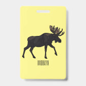 Badge Illustration de dessin sur l'orignal (Arrière)
