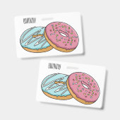 Badge Illustration de Donut (Avant & arrière)