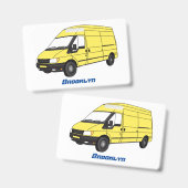 Badge Illustration de fourgonnette de livraison (Avant & arrière)