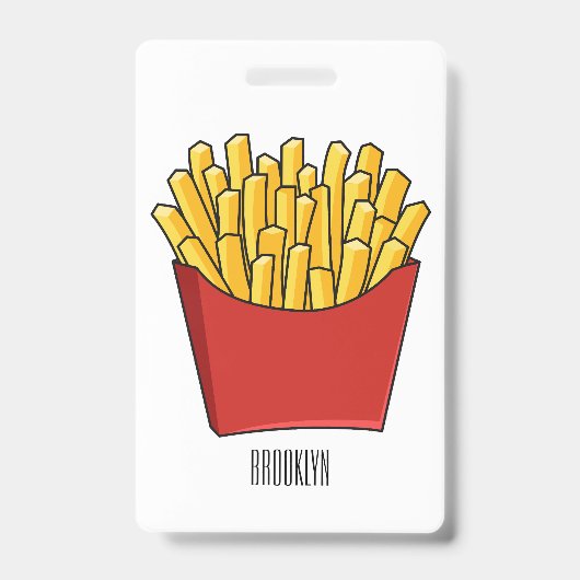 Badge Illustration de frites (Avant)