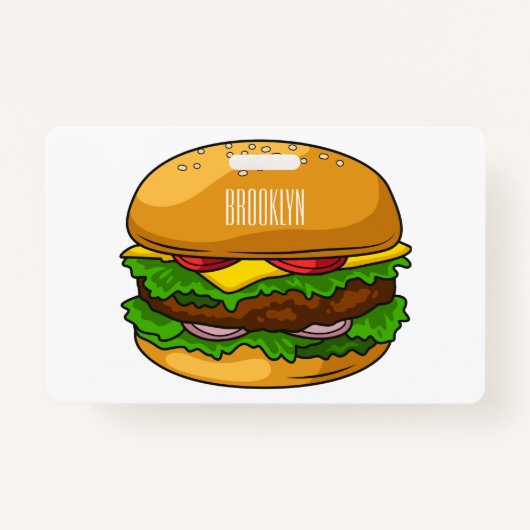 Badge Illustration de Hamburger (Devant)