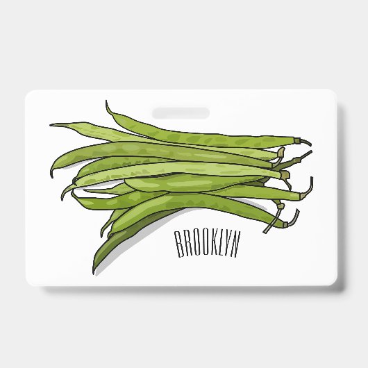 Badge Illustration de haricots verts (Avant)