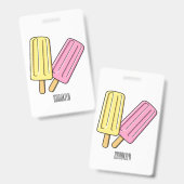 Badge Illustration de Ice pop (Avant & arrière)