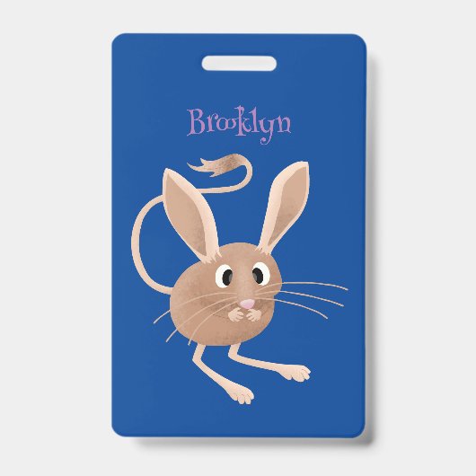 Badge Illustration de jerboa aux longues oreilles (Avant)