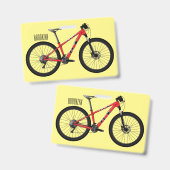 Badge Illustration de la bande dessinée de vélo (Avant & arrière)