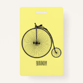 Badge Illustration de la bande dessinée de vélo à grande (Dos)