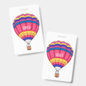Badge Illustration de la montgolfière (Avant & arrière)