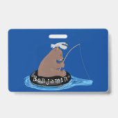Badge Illustration de la pêche de l'ourson mou (Dos)