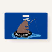 Badge Illustration de la pêche de l'ourson mou (Dos)