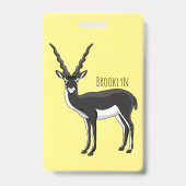 Badge Illustration de l'antilope Blackbuck (Arrière)
