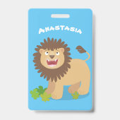 Badge Illustration de l'effervescence de lions heureux (Arrière)