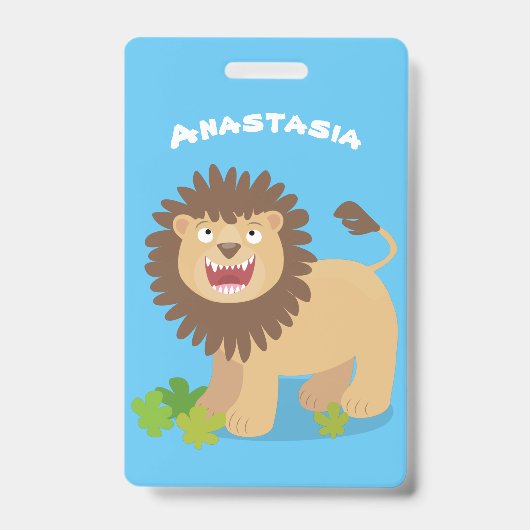Badge Illustration de l'effervescence de lions heureux (Avant)