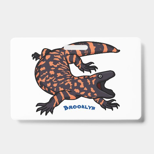 Badge Illustration de lézard géant affamé (Avant)