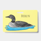 Badge Illustration de Loon bird (Arrière)