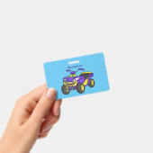 Badge Illustration de moto Purple Quad (À main)