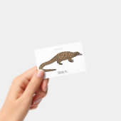 Badge Illustration de pangolin à queue longue (Manuel / portable)