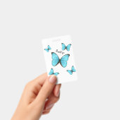Badge illustration de papillons Morpho de dessin animé (Manuel / portable)