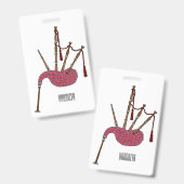 Badge Illustration de pipes (Avant & arrière)