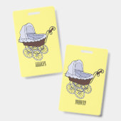 Badge Illustration de poussette de dessin animé (Avant & arrière)