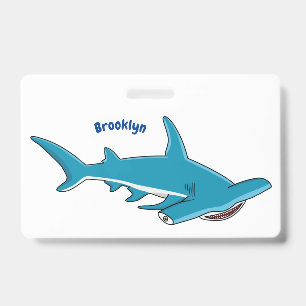 Badge Illustration de requin marteau