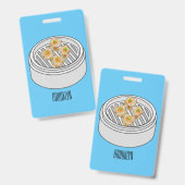 Badge Illustration de Shumai dim sum (Avant & arrière)