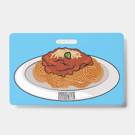 Badge Illustration de Spaghetti (Avant)