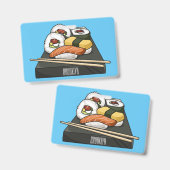 Badge Illustration de sushi (Avant & arrière)
