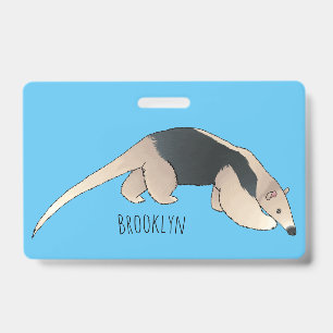 Badge Illustration de tamandua de dessin animé