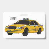 Badge Illustration de taxi (Arrière)