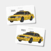 Badge Illustration de taxi (Avant & arrière)