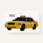 Badge Illustration de taxi (Dos)