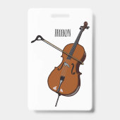 Badge Illustration de violoncelle (Arrière)