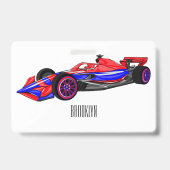 Badge Illustration de voiture de course professionnelle (Arrière)