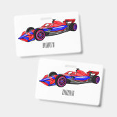 Badge Illustration de voiture de course professionnelle (Avant & arrière)