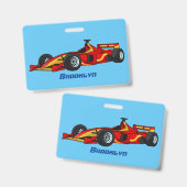 Badge Illustration de voitures de course à grande vitess (Avant & arrière)