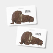 Badge Illustration de Walrus (Avant & arrière)