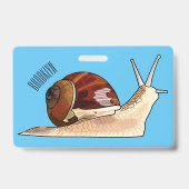 Badge Illustration d'escargot (Arrière)