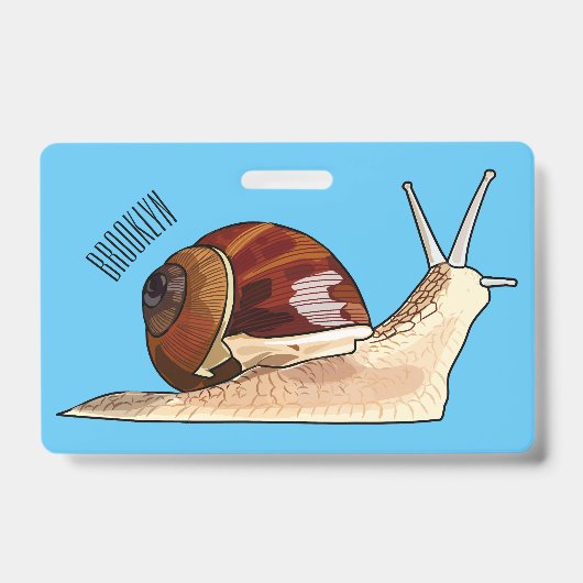 Badge Illustration d'escargot (Avant)