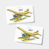 Badge Illustration d'hydravion (Avant & arrière)