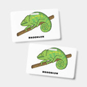 Badge Illustration du caméléon de la parson (Avant & arrière)
