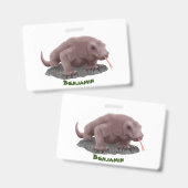 Badge Illustration du dragon de Komodo (Avant & arrière)