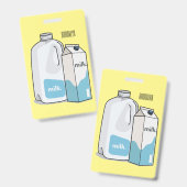 Badge Illustration du lait (Avant & arrière)