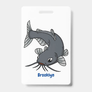 Badge Illustration du poisson-chat mignon